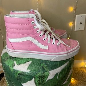 Pink high top vans